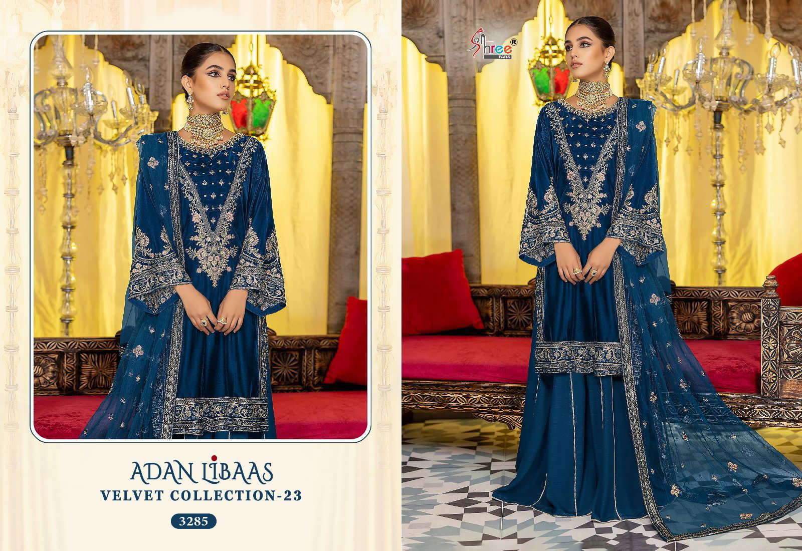 Shree Adan Libaas Velvet Collection Vol 23 Pakistani Suits Catalog
